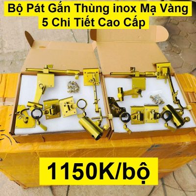 Bộ Pát gắn thùng inox mạ vàng 5 chi tiết