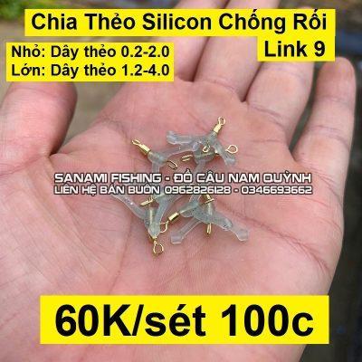 Sét 100c Chia thẻo silicon chống rối Khóa 9 - PK40