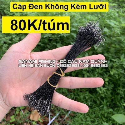 Túm 100 Cáp Chim Đen Không Kèm Lưỡi 15cm - LC26