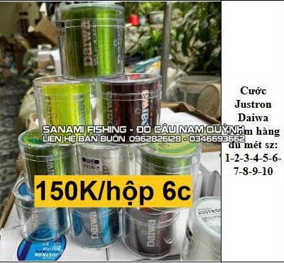 Cước câu cá Justron Daiwa 500m-Hộp 6 cuộn, cước tàng hình siêu bền