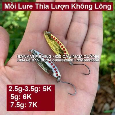 Mồi Lure thìa lượn không lông 2.5g-3.5g