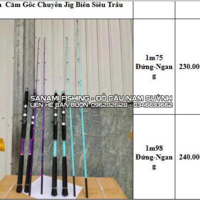Cần cắm gốc chuyên Jig biên trâu bò  ngang-đứng 1m75