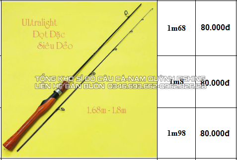 Lure UL Đọt Đặc Siêu Dẻo 1m68 - LA Lure UL Đọt Đặc Siêu Dẻo 1m68 - LA