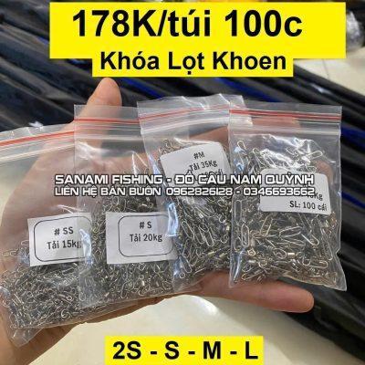 Túi 100 Khóa Lọt Khoen S-M-L