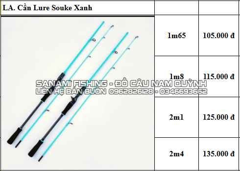 Lure Souke Xanh 1m65 - LA Lure Souke Xanh 1m65 - LA