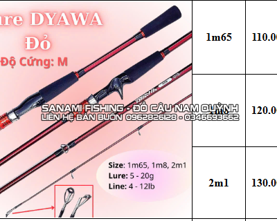 Lure Da Đỏ Đầu Pu Chống Xoắn 1m65 - LA