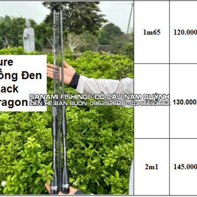 Lure Rồng Đen Black Dragon S4 Xoắn X Toàn Thân 1m65 - LA