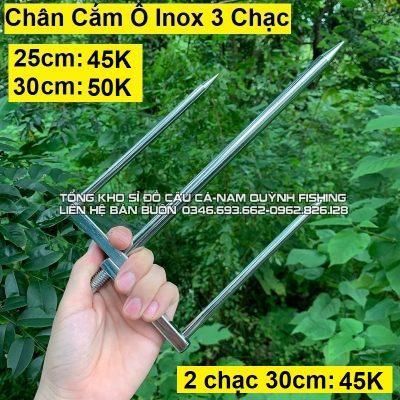 Chân Cắm Ô Inox Bản Đẹp 2 Chạc-3 Chạc 30cm