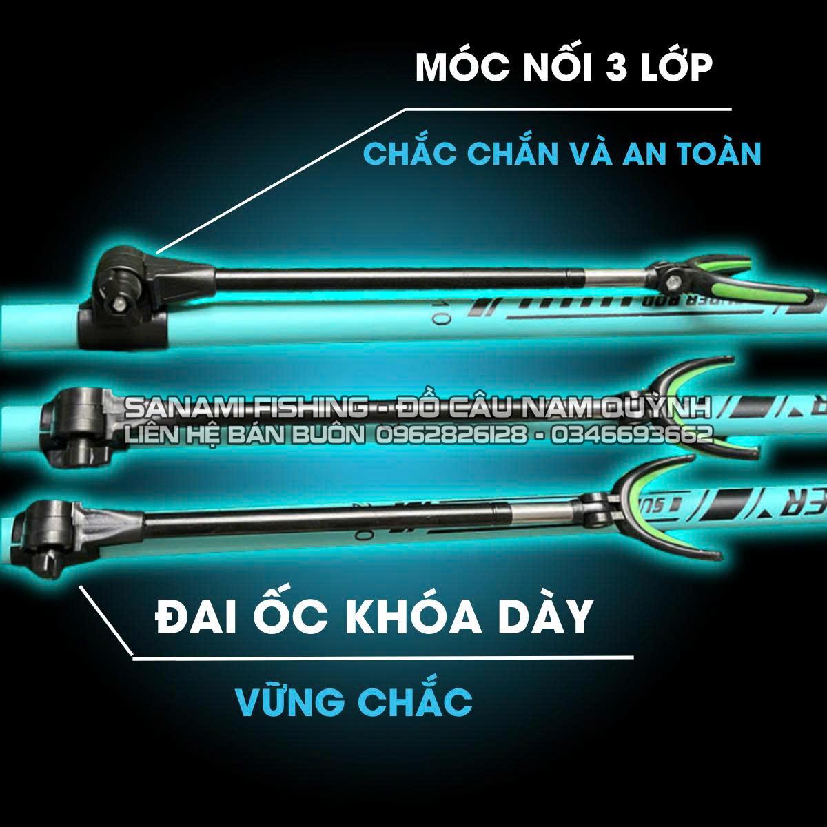 Chống Cần Carbon Super Xanh - PK60 Chống Cần Carbon Super Xanh - PK60
