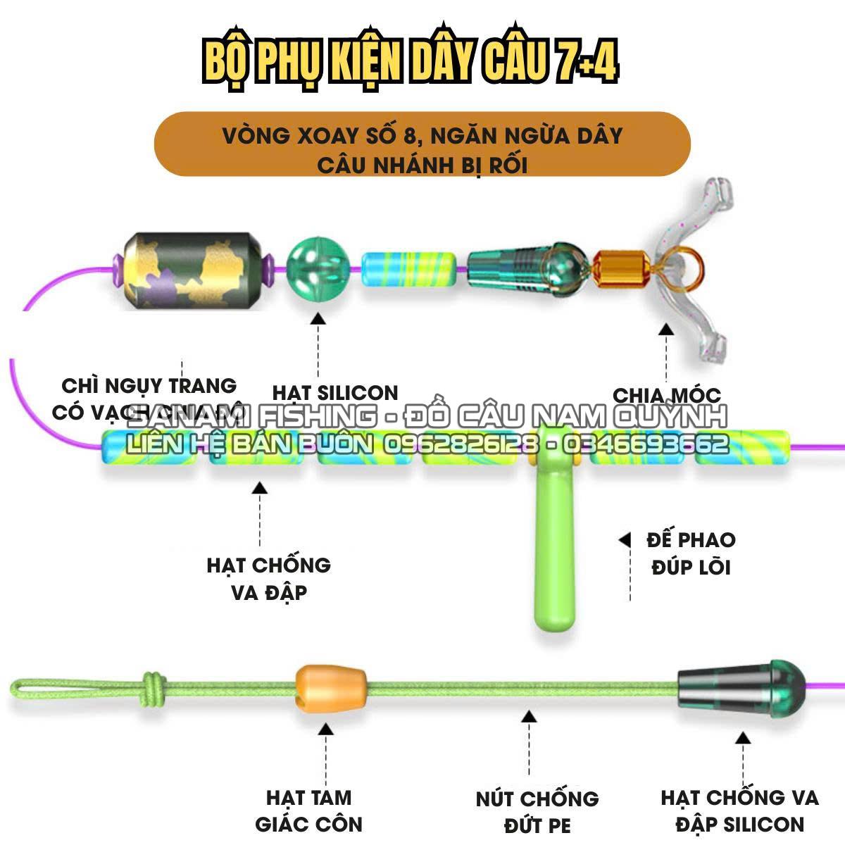 Trục Hồng Chia Thẻo Khóa 8 Qianlilai Chống Rối Cao Cấp-DT15 Trục Hồng Chia Thẻo Khóa 8 Qianlilai Chống Rối Cao Cấp-DT15