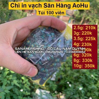 Túi 100 viên Chì Câu Cá Cuốn Sẵn In Vạch Săn Hàng Aohu - PK14