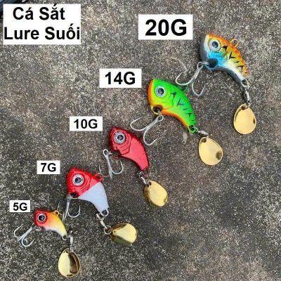 Mồi Câu Cá Giả Lure Kim Loại Xoay Mắt Mô Phỏng 3D Abu Garcia thích hợp lure suối - MO43