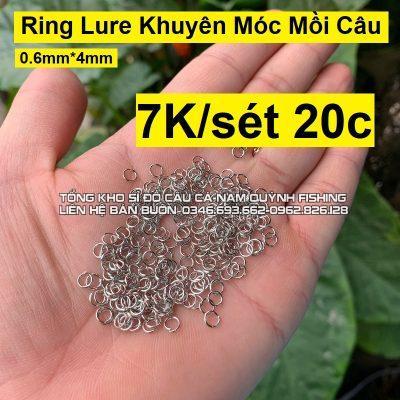 Sét 20c Ring lure khuyên móc mồi 0.6*4 - PK54