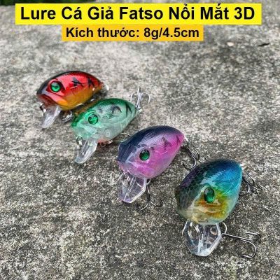 Mồi lure cá giả Fatso nổi mắt 3D - MO53