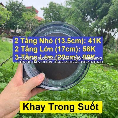 Khay trộn mồi trong suốt 2 tầng - 3 tầng