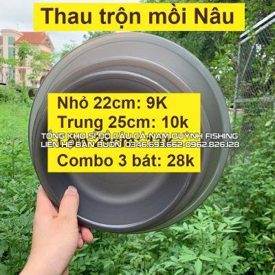 Bát (Thau) trộn mồi nâu