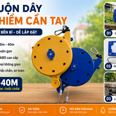 Cuộn dây bảo hiểm cần câu tay 20m-HPK6